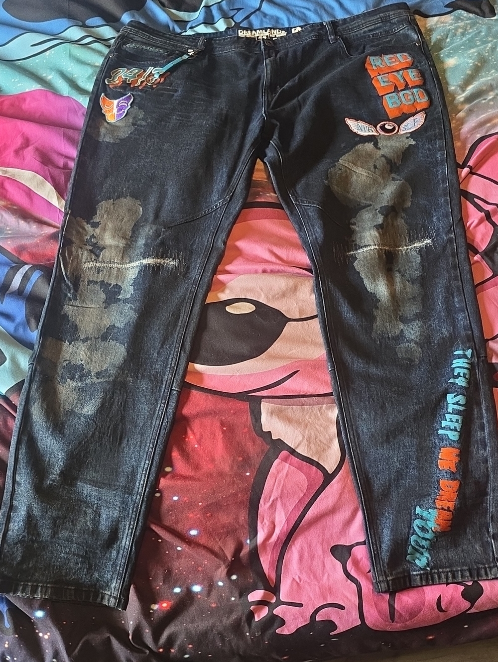 DREAMLANDTM Laugh Now,Cry Later Size 44 Denim Jean (Pre-owned)